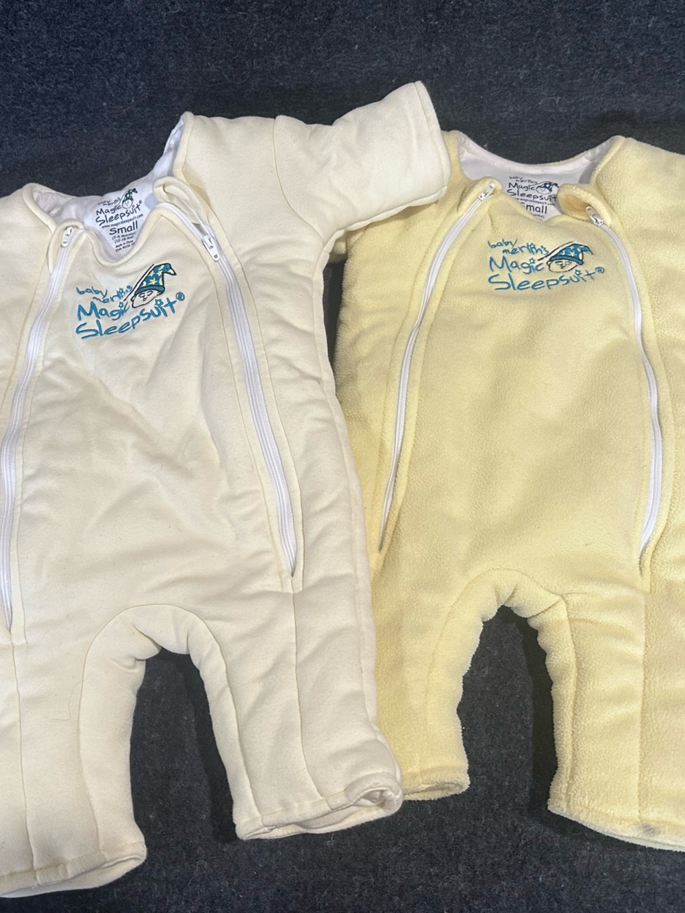 2-Pack Baby Merlin’s Magic Sleepsuit Small 3-6 M Yellow Baby Sleep Suit